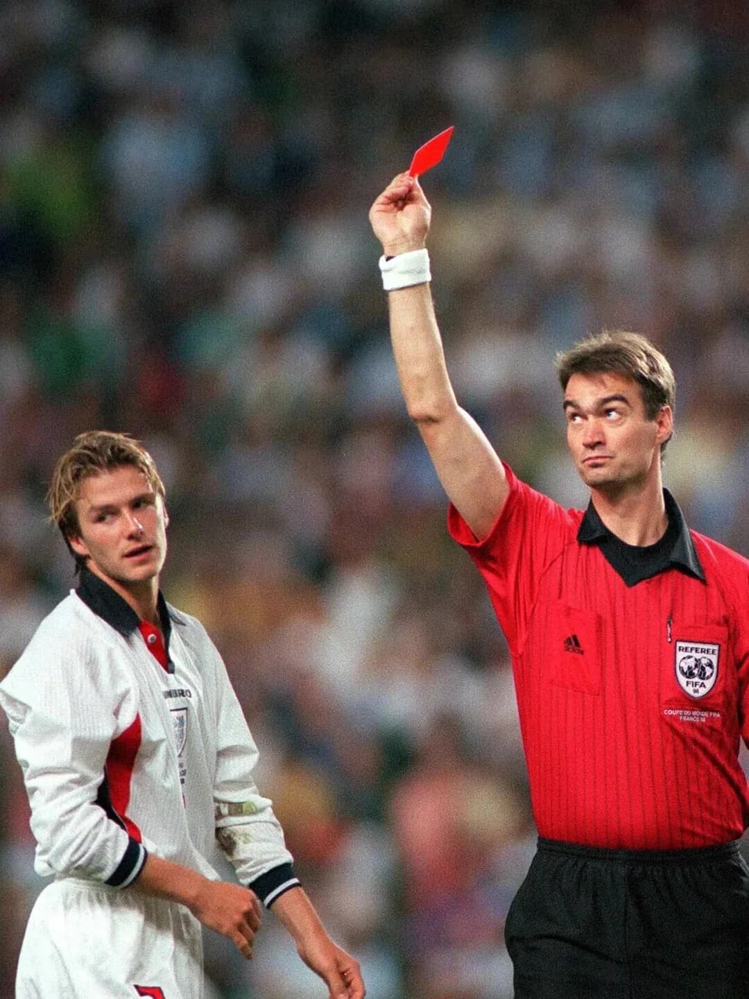 Beckham'nın Arjantin'e karşı kırmızı kartı